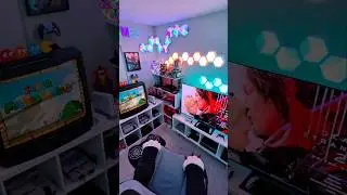 Just upgraded the gameroom, retro vibes and next-gen in the same spot! #setup  #retrogameroom