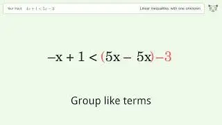 Solving Linear Inequalities: 4x+1 is Smaller Than 5x-3