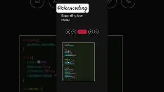 Expanding Icon menu Navbar | with HTML or CSS #webdevelopment #coding #trending #viral #shorts