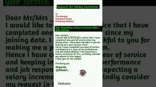 Salary Increment letter #shorts #letter #shorts #request #youtubeshorts #incrementletter #viral