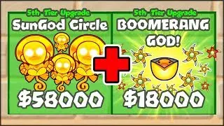 5TH TIER UPGRADES MOD - SUNGOD CIRCLE + BOOMERANG GOD  | Bloons TD Battles Hack/Mod (BTD Battles)