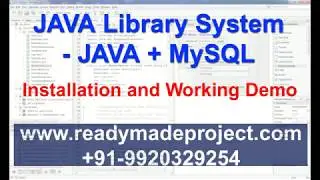 Java library management system installation and working demo by Readymadeproject