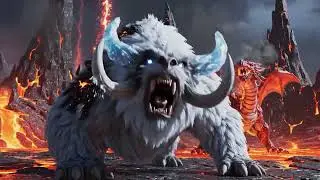 Crimson Fire Dragon vs Frosthorn Ice Beast: Hunger Games