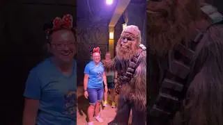 Hug from a Wookie #starwars #chewbacca #disneyworld #hollywoodstudios