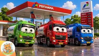 Beep Beep Beep Truck 🚛🚨 - New Cute 3D Animated Toddler Song | The Wheels on the Bus Go Round and ...