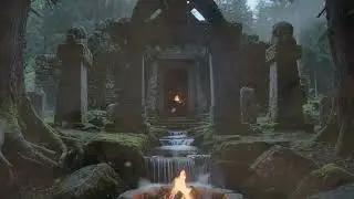 Cozy Winter Cabin by the River ❄️ Snowfall Ambience for Sleep & Relaxation