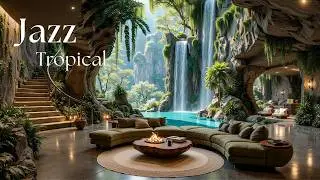 Tropical Jazz Villa Ambience | Smooth Jazz Music for Relaxing & Stress Relief