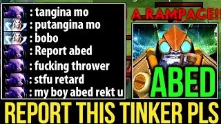 Crazy Fast Hand! 28 Kills in 25min by Abed Tinker + Trashtalker Teammate Dota2