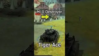 M10 Destroyer vs Tiger Tank | Company of Heroes [NHC Mod] -  Part 2 #shorts #shortvideo #gaming