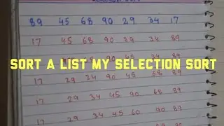 SORT A LIST BY SELECTION SORT