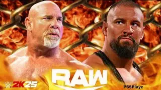 Gold Berg vs Bron Breakker Wwe Raw 24 Dec 2025 Steel Cage WWE2k25 - PS5 Game Play