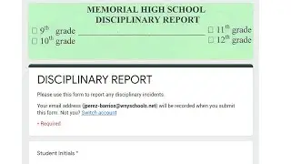 Disciplinary Report for MHS (Google Forms version)