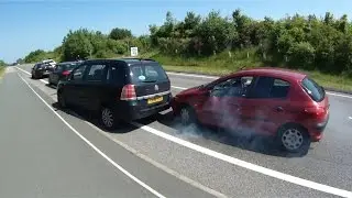 Tyre screeching near car crash