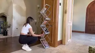 Foldable Literature Rack   Aluminum Magazine Rack, Brochure Magazine Catalog Literature Display Stan