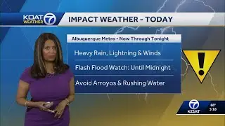 Heavy rainfall with flood watch across much of New Mexico