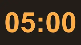 5 Minute Timer | 5 Min TIMER Light ORANGE on Eerie Black