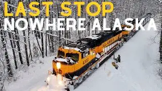 Hot Tent Camping In Winter Storm- Train Ride to Nowhere Alaska