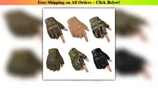 Men's Fingerless Gloves Outdoor Working Hunting Tactical gloves Anti-Slip Mtb Bike Bicycle