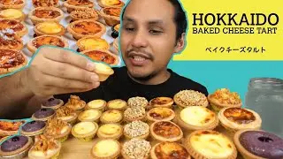 CHEESE TART yang paling rasa CHEESE TART sekali (mukbang malaysia) HOKKAIDO BAKED CHEESE TART