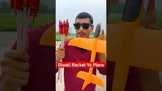 Diwali Rockets 🚀 Vs Mini Airplane ✈️ #diwali #experiment