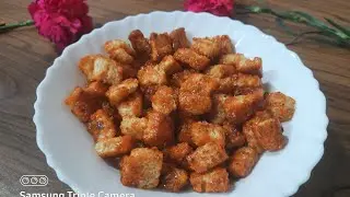 Caramel Bread Popcorn Recipe/No Sugar/Quick n Easy Snack Recipe/Instant Snack/Kids Snacks Recipe