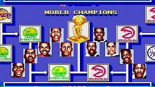 Bulls vs Lakers [Sega Genesis]-NBA Finals-Sonics vs Hawks-Game 2