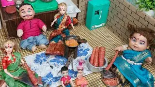Anus Barbie house/ Barbie village routine/ village Barbie video/gajar ka halwa/ miniature cooking 