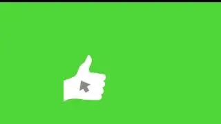 Green Screen Like Button Animation with Cursor Move No Copyright