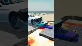 Mixed Color Small to Giant vs Lava Pit &ndash; BeamNG.drive #beamngdrive #automobile #usa #beamng