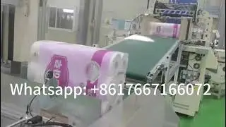 Non Stop Continuous Glue Lamination Kitchen Towel Paper Roll Log Saw Plastic Flat Packaging Machine