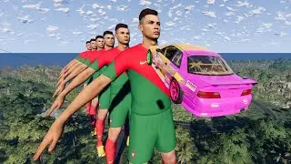 Ronaldo 1000 KM/H Car Jump Challenge | Realistic High-Speed Crashes in BeamNG.drive