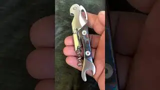 Wine Corkscrew and Bottle Opener with Custom MokuTi Scales #beeropener