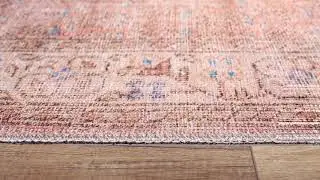 Fame Rugs | NISA - Turkish rug, Vintage Distressed look Faded Burnt Orange Area rug, Boho Home decor