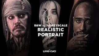 Black&White with Greyscale REALISTIC PORTRAIT by Livio Cuci