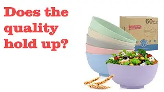A short, honest review of the Wrova Wheat Straw Bowls Set of six 60 oz bowls
