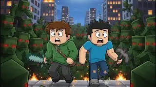 Surviving a Zombie Apocalypse! (Minecraft Hypixel)