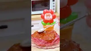 How To Cook Miniature Grilled Beef and Sauteed Vegetables in Butter #shorts #miniyumyum #viral