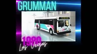 Iconic Replicas 1:87 1980 Grumman 870 Transit Bus: Las Vegas CAT (87-0410).