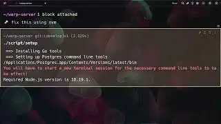Agent Mode in Warp AI: Fix with nvm