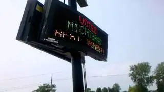 LED Sign Smashed by a Camper Trailer - and Keeps Working!