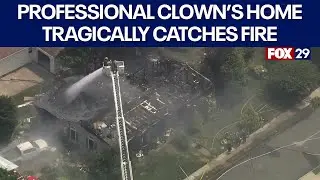 Woman gardening when her house catches fire in New Jersey