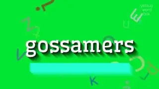 ПАУСТИКИ - КАК ПРОИЗНОШАЮТСЯ ПАУСТИКИ?  #паутинка (GOSSAMERS - HOW TO PRONOUNCE GOSSA
