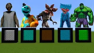Never Make A Portal To The Granny, Doey, Demogorgon, Huggy Wuggy, Hulk Dimension in Minecraft!