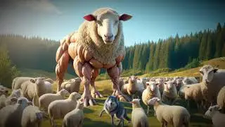 Sheep Defend Themselves Against Wolf in Unexpected Twist of Events 😂 My Nightmare #giggleaizone