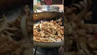 The Chinese version of #ricecakes  in a #pork & #mushroom #stirfry #shorts