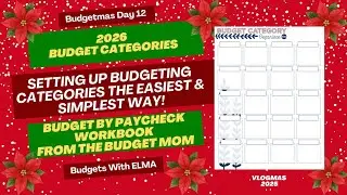 Vlogmas Day 12: Creating BUDGET CATEGORIES For 2026|How To Setup Budget Categories(Step By Step)#TBM