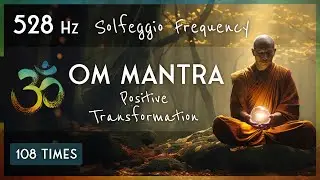 528 Hz OM MANTRA | Positive Transformation with Solfeggio Frequencies | Chant 108 Times