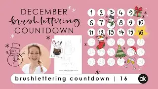 16 December Brushlettering Countdown | 16 Hot Cocoa - lettering, tekenen, aquarel, brushpen