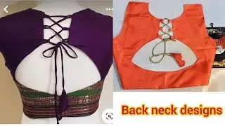 Designer boat neck blouse design || cutting  stitching blouse design || back neck..