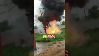 Transformer blast in rainy season #shorts #viral #punjab